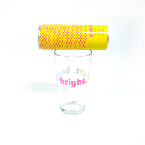 bright pint glass