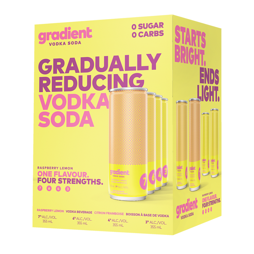 Raspberry Gradient Bar Single Flavour 4-Pack gradients – Gradient Beverages