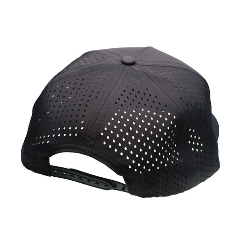 Sunday Session Black Cursive Perfomance Golf Hat