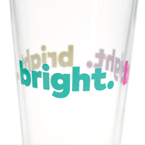 bright pint glass